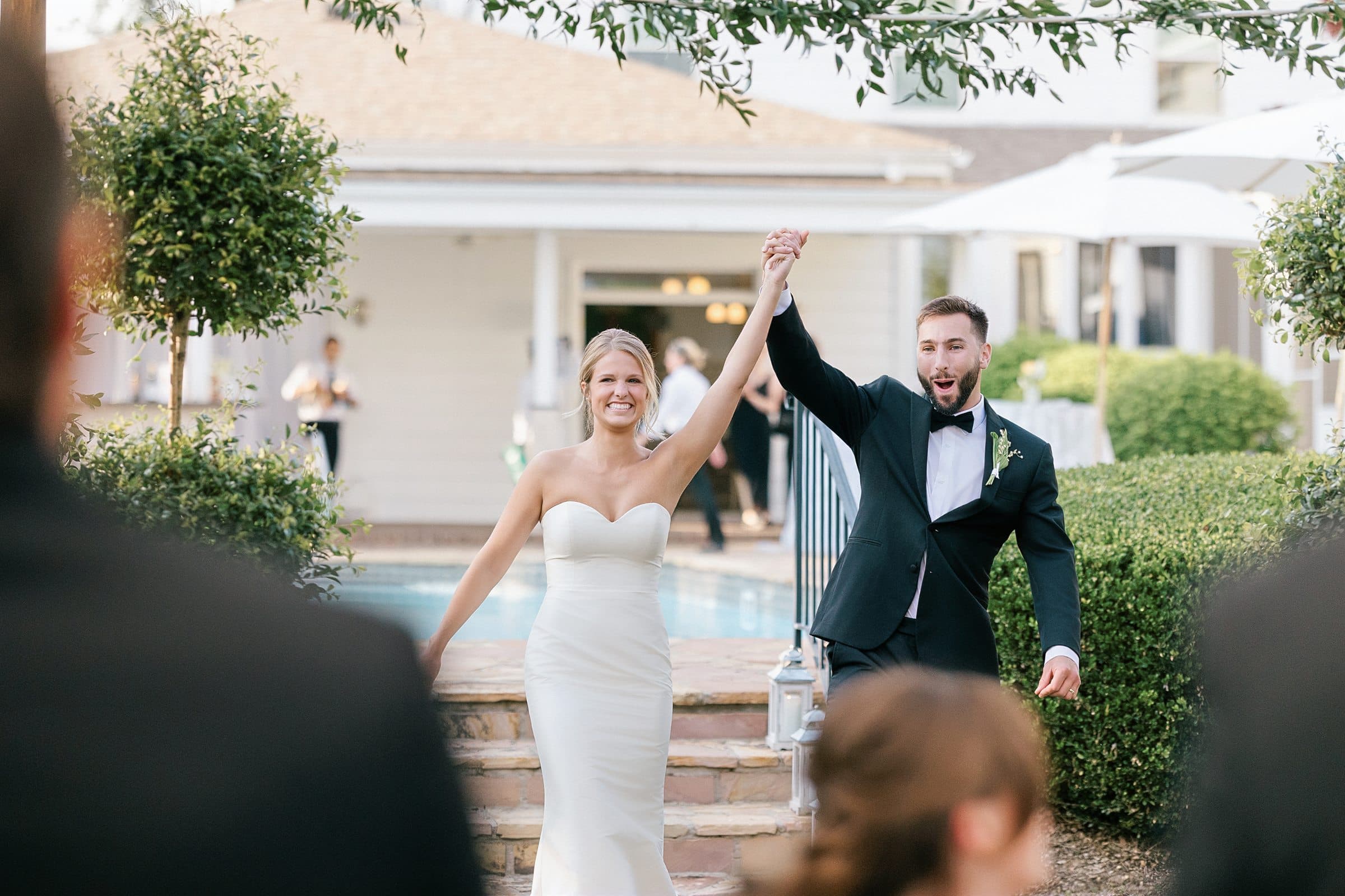 The grand entrance by the pool